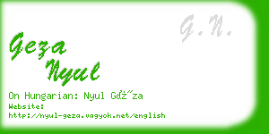 geza nyul business card